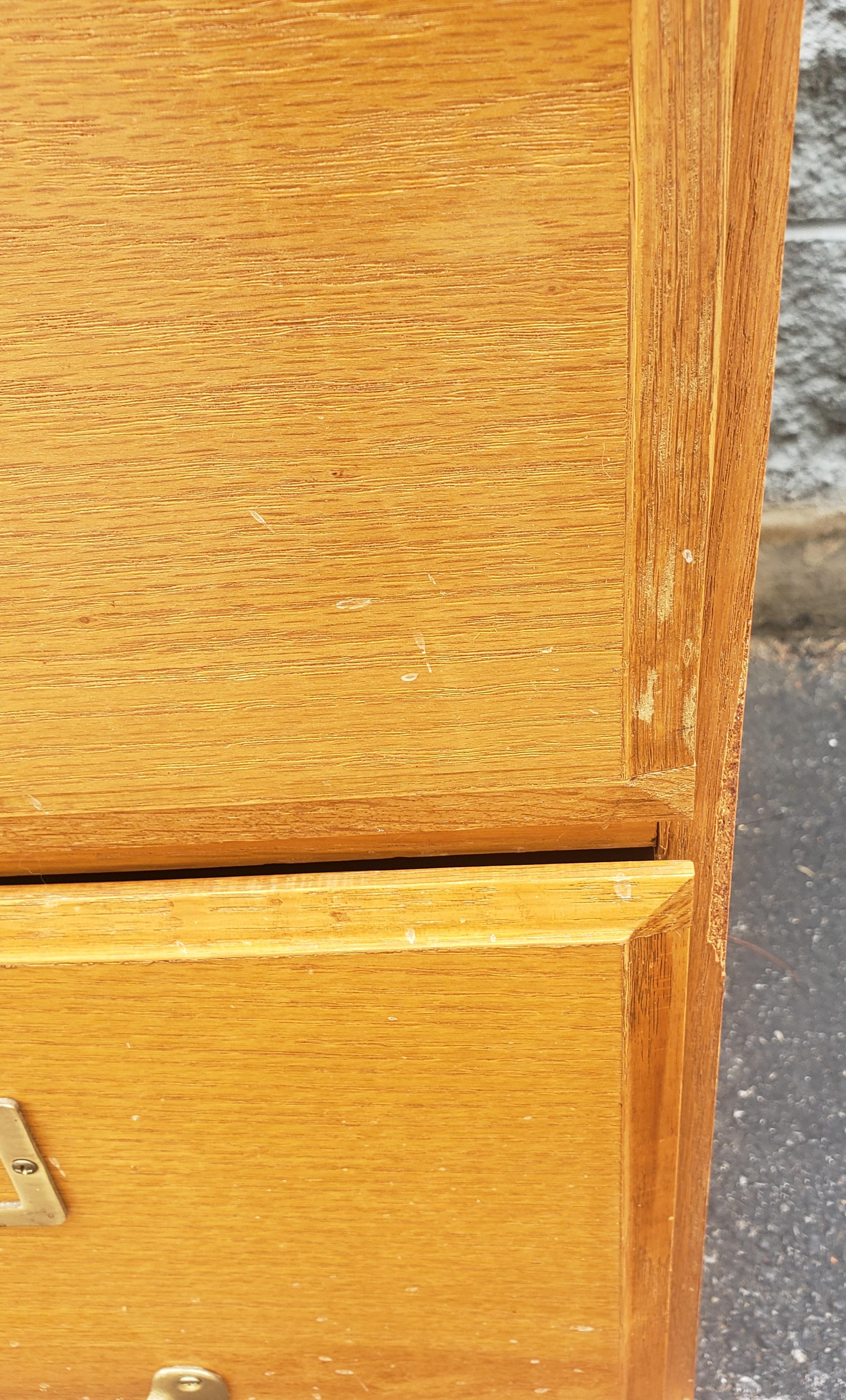 two drawer oak file cabinet
