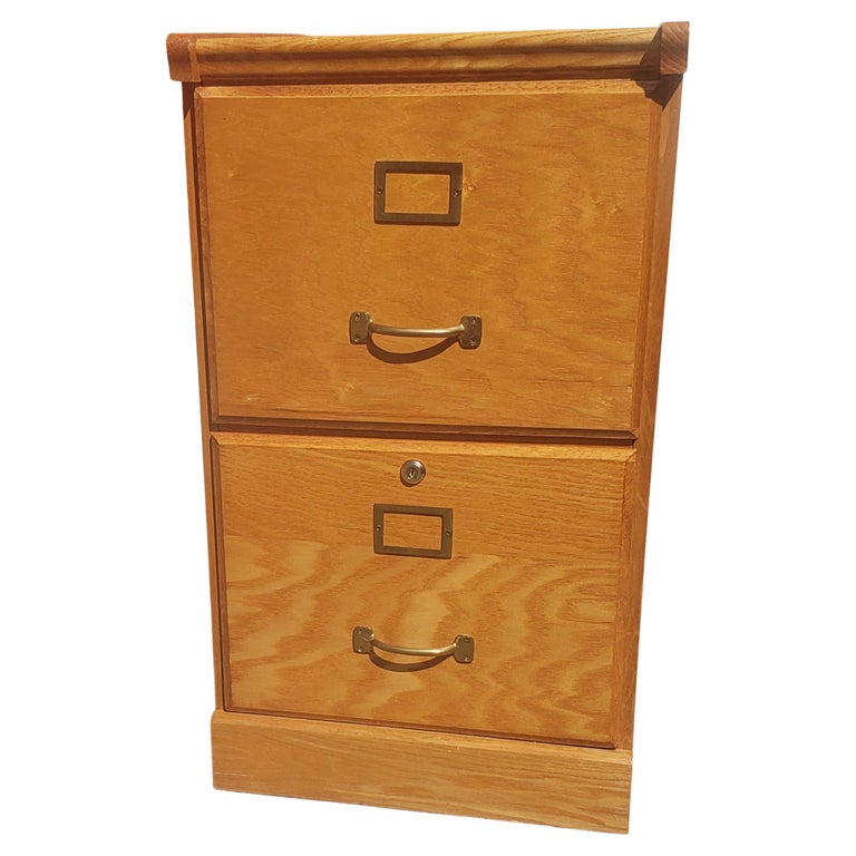 Vintage Two Drawer Oak Locking Filing at 1stDibs vintage 2