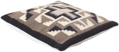 The Desert Geometry: Two Grey Hills-Style Pillow of Timeless Earth-Tone Elegance