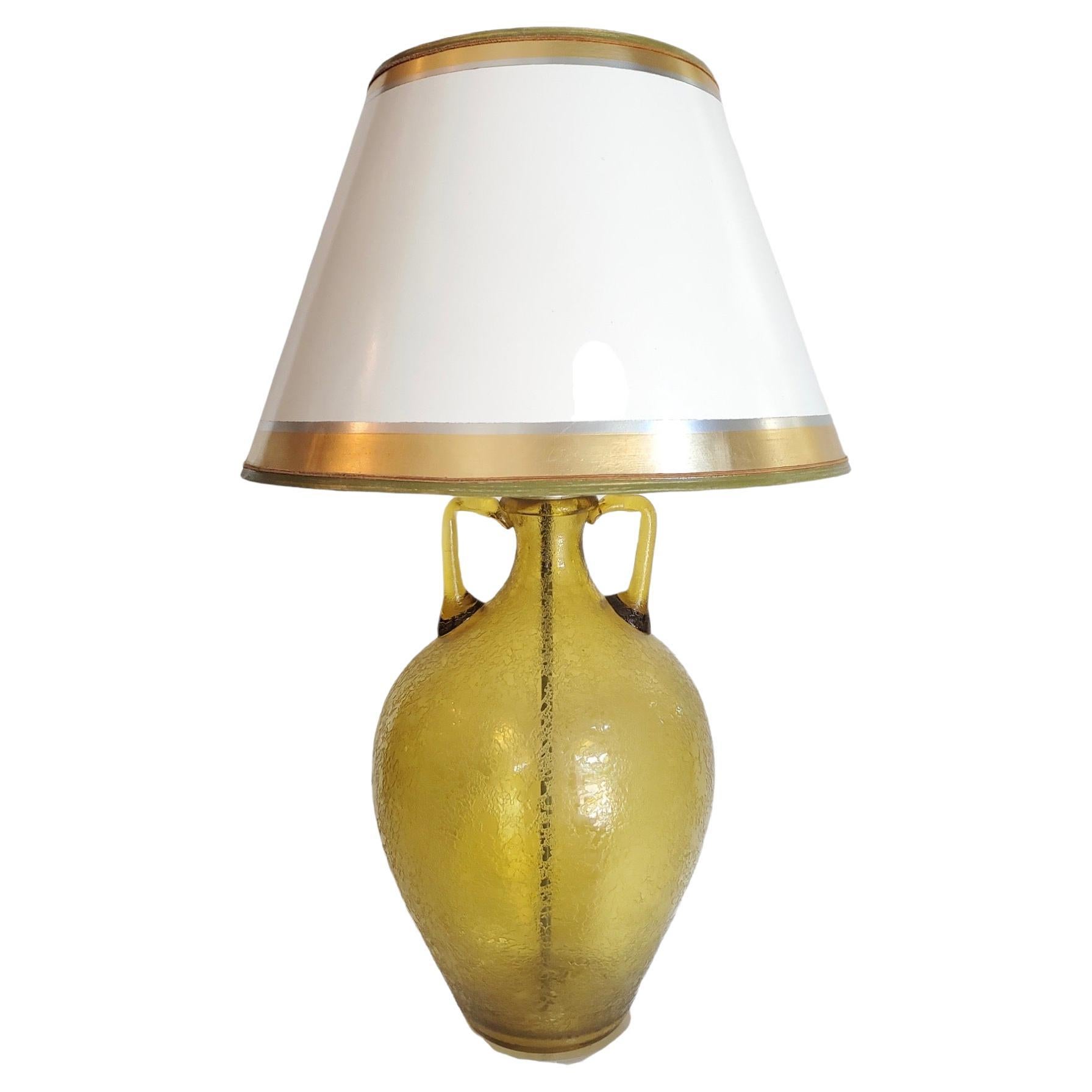 Lampe de Murano vintage à deux poignées en vente
