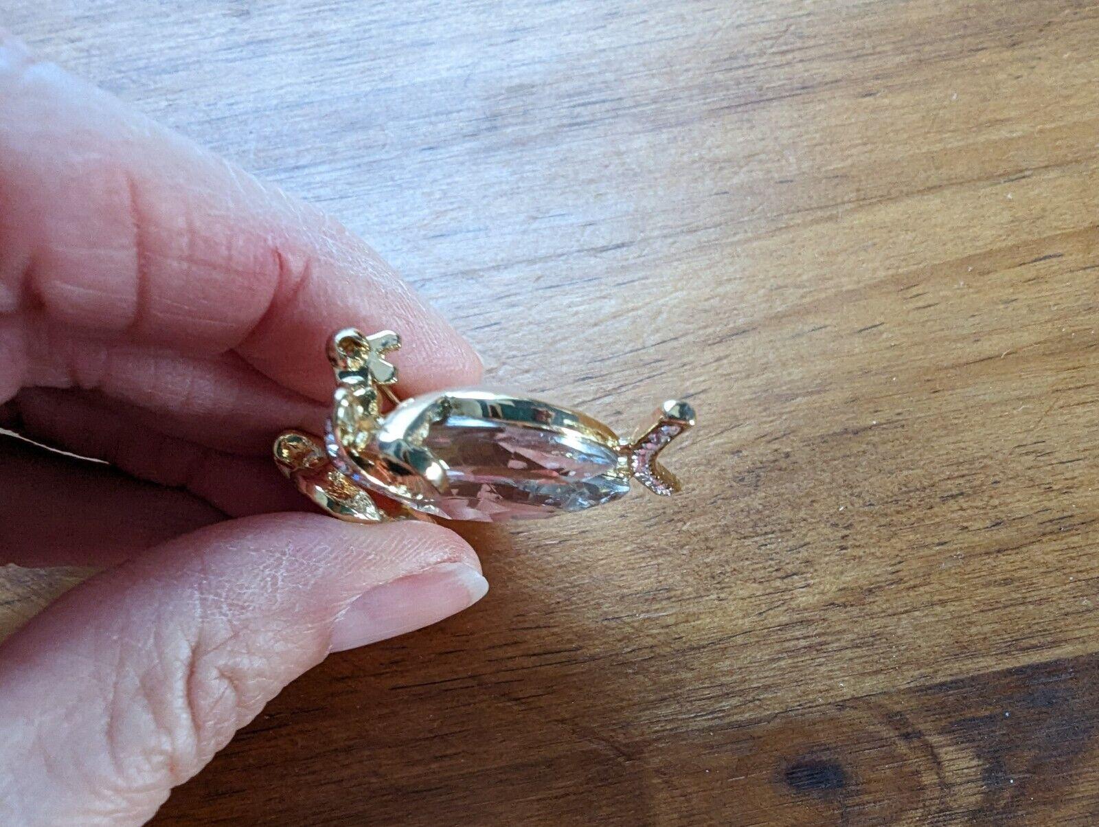 Mixed Cut Vintage Two Owl Sparkling Crystal Bird Statement Brooch Pin For Sale
