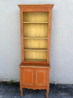 Vintage Two Part Country French Bookcase
