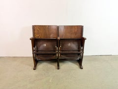 Vintage Two-Seat Cinema Bench from TON, 1960s