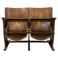 Vintage Two-Seat Cinema Bench from TON, 1960s