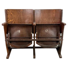 Vintage Two-Seat Cinema Bench from TON, 1960s