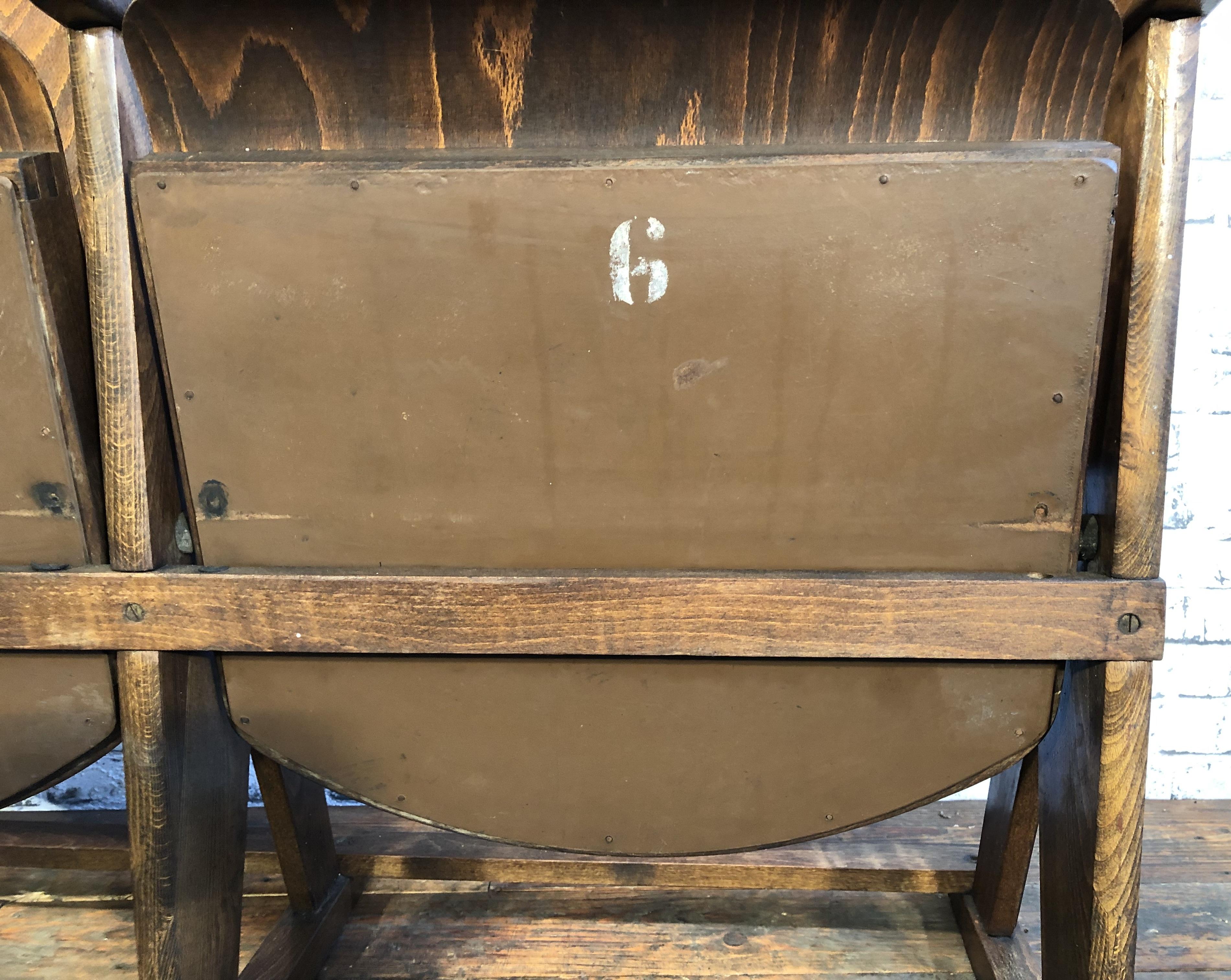 Vintage Two-Seat Cinema Bench from Ton, 1960s 2