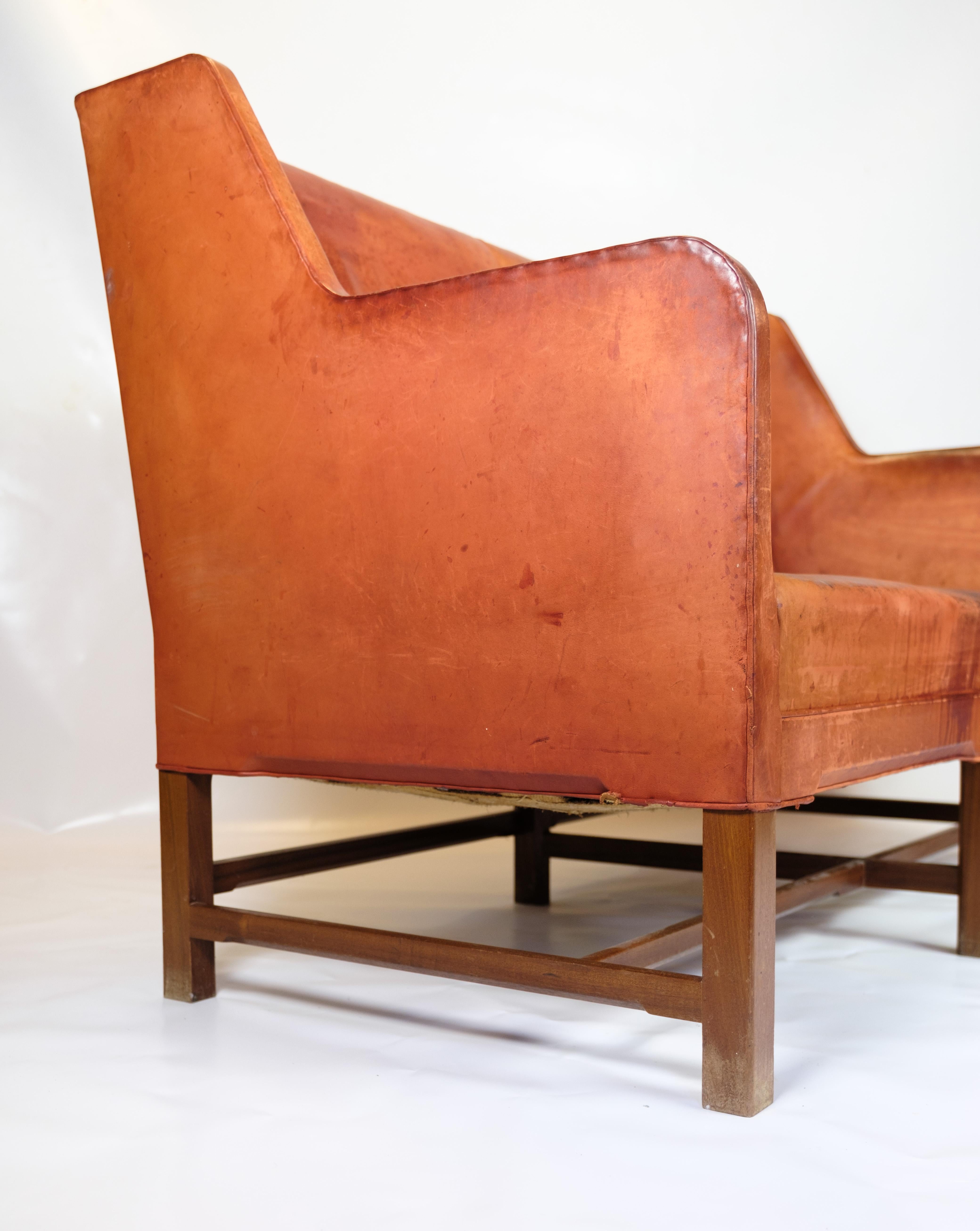 Zweisitzer-Sofa im Vintage-Stil von Kaare Klint für Rud. Rasmussen 1935s im Angebot 3