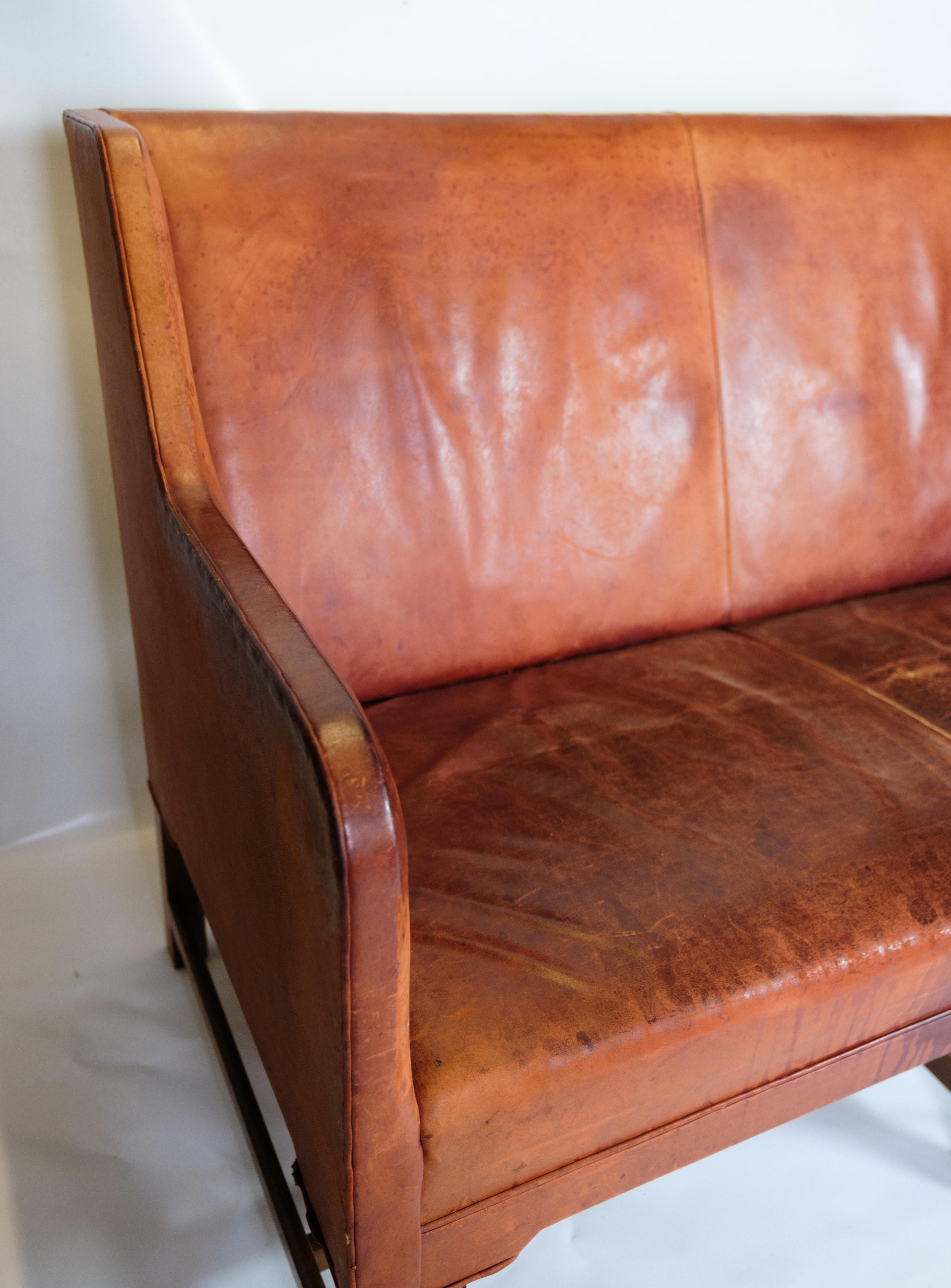 Zweisitzer-Sofa im Vintage-Stil von Kaare Klint für Rud. Rasmussen 1935s im Zustand „Gut“ im Angebot in Lejre, DK
