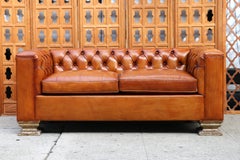 Vintage Two Seats Chesterfield Sofa, 1900