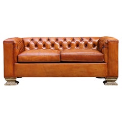Vintage Two Seats Chesterfield Sofa, 1900