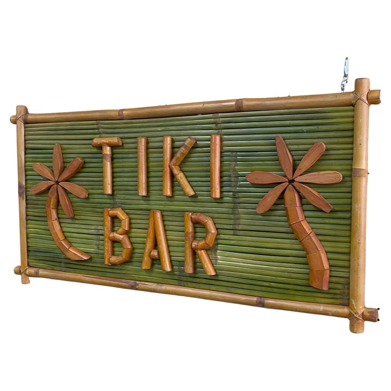 Vintage-Schild Tiki Bar aus Bambus, zweiseitig bei 1stDibs Deutschland |  bar schild vintage, bar schild holz, bar schild beleuchtet