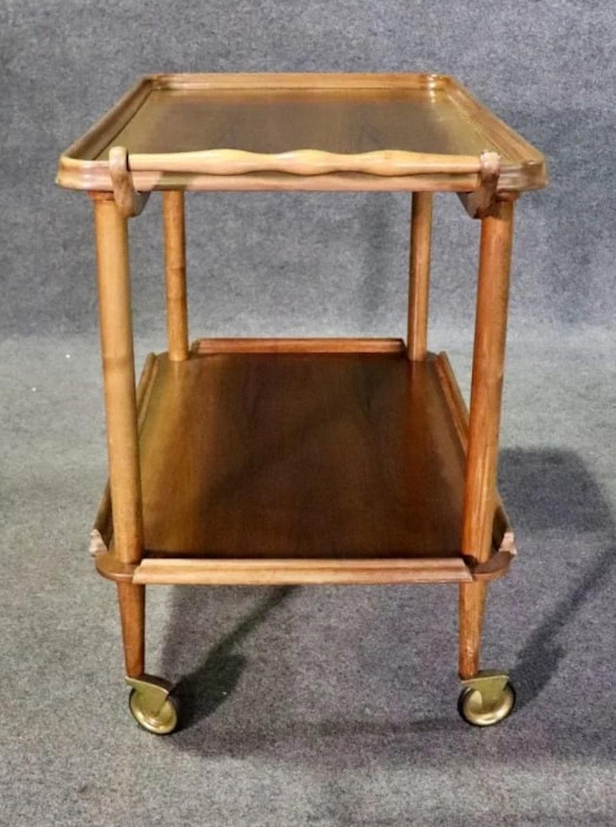 Mid-Century Modern Vintage Two Tier Cart For Sale
