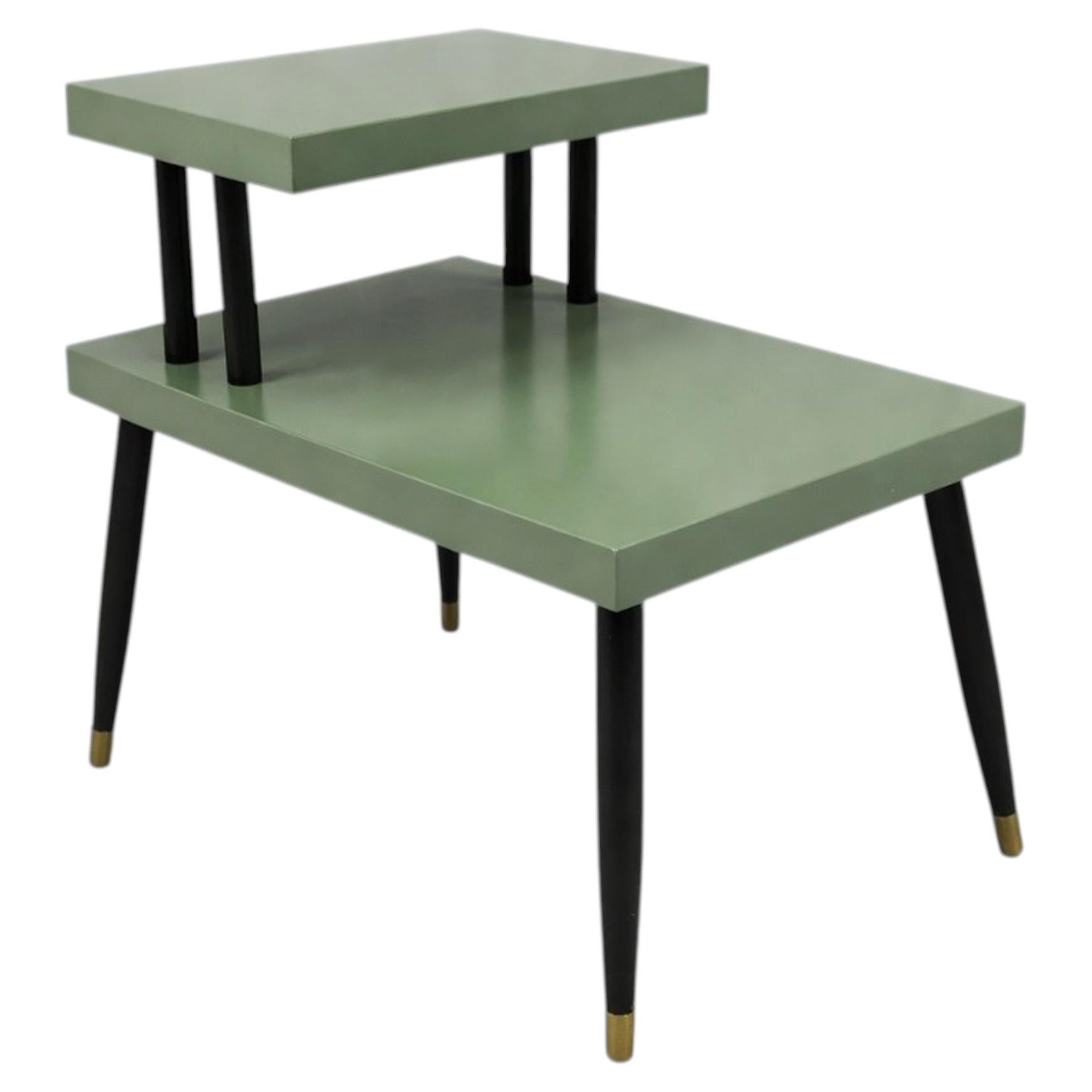 Vintage Two-Tier End Table For Sale