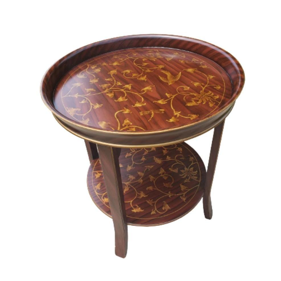 American Vintage Two-Tier Gilted & Painted Occasional Center Table Side Table