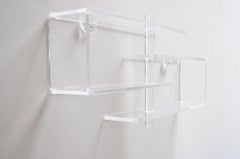 Vintage Two-Tier Lucite Wall-Mounted Shelf