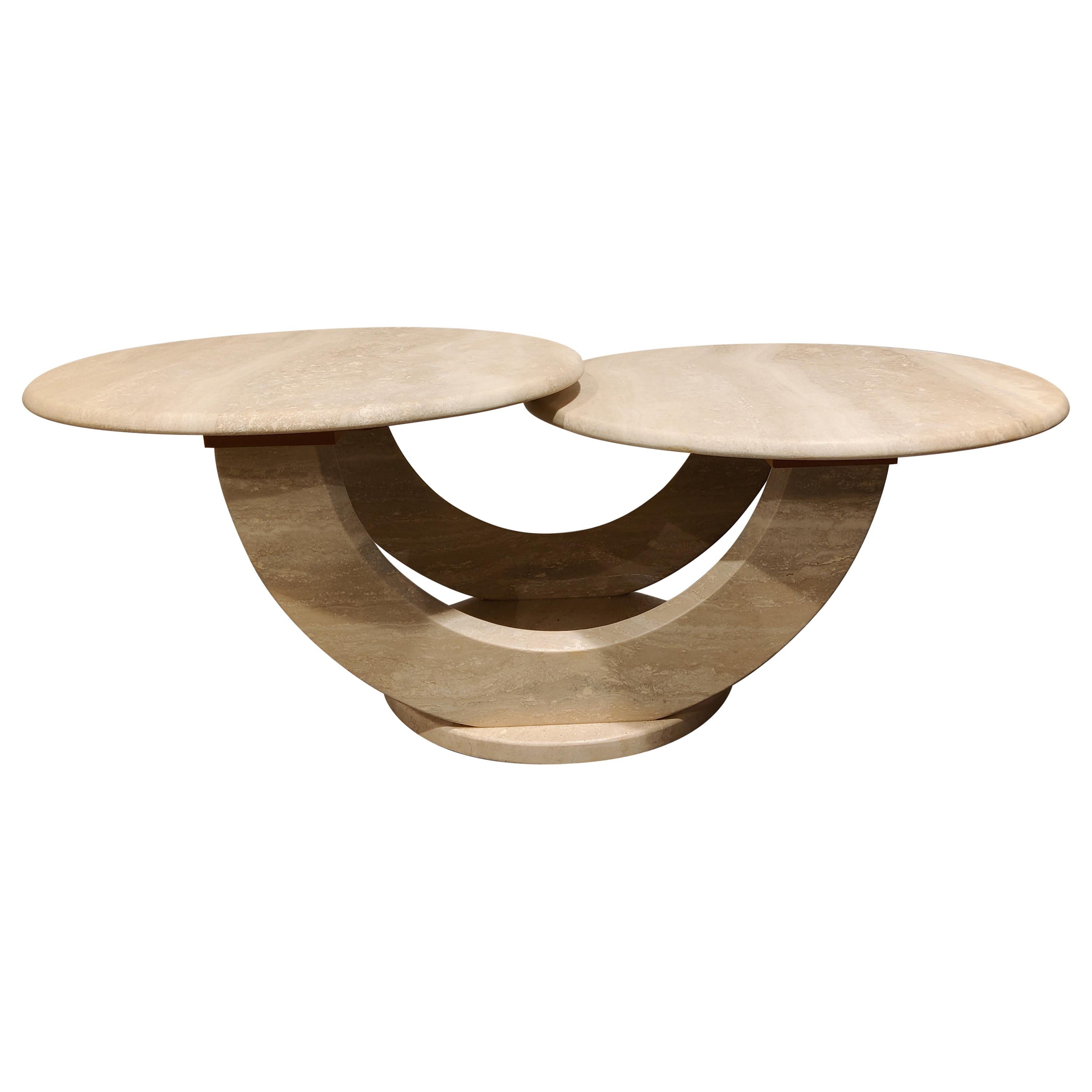 Classic Vintage French 55" Square Two Tier Brass Coffee Table w/Finials