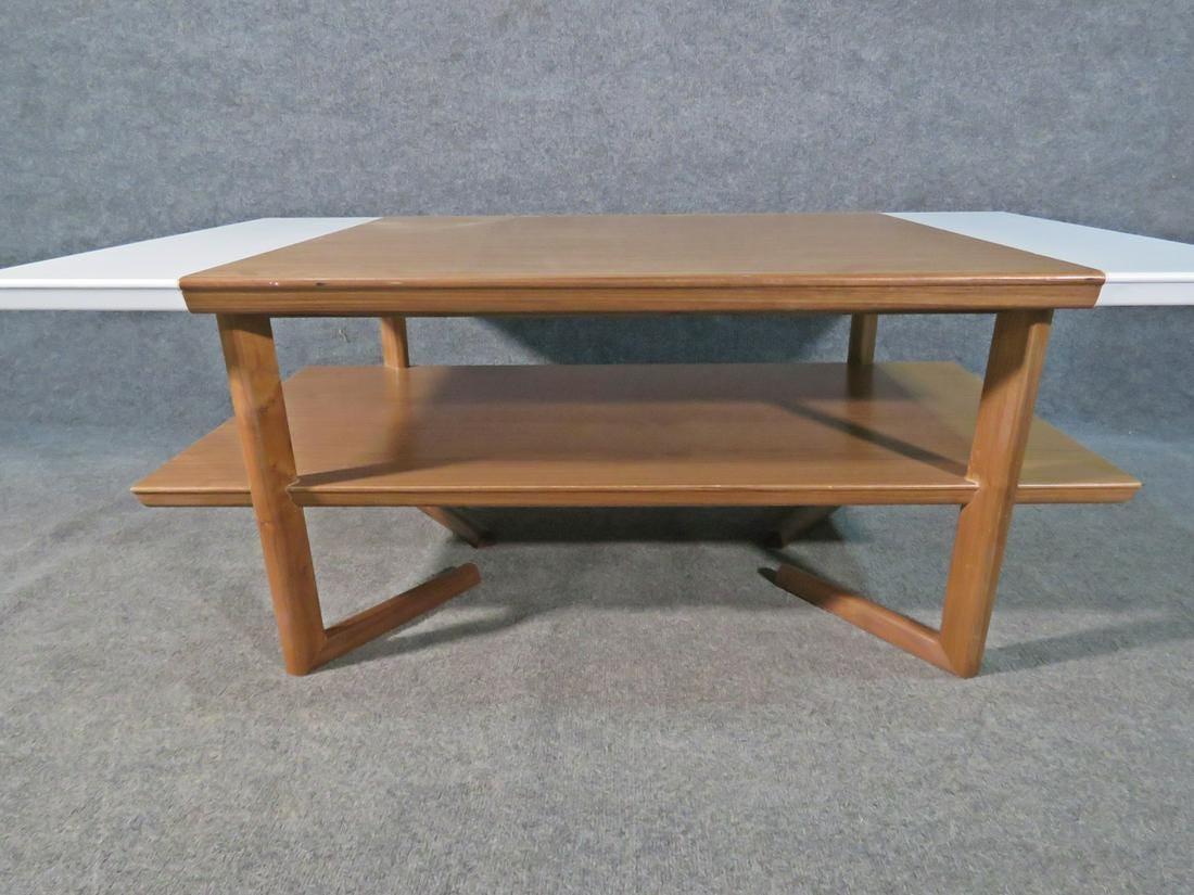 vintage two-tier coffee table