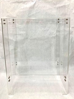 Consola vintage de lucita de dos patas