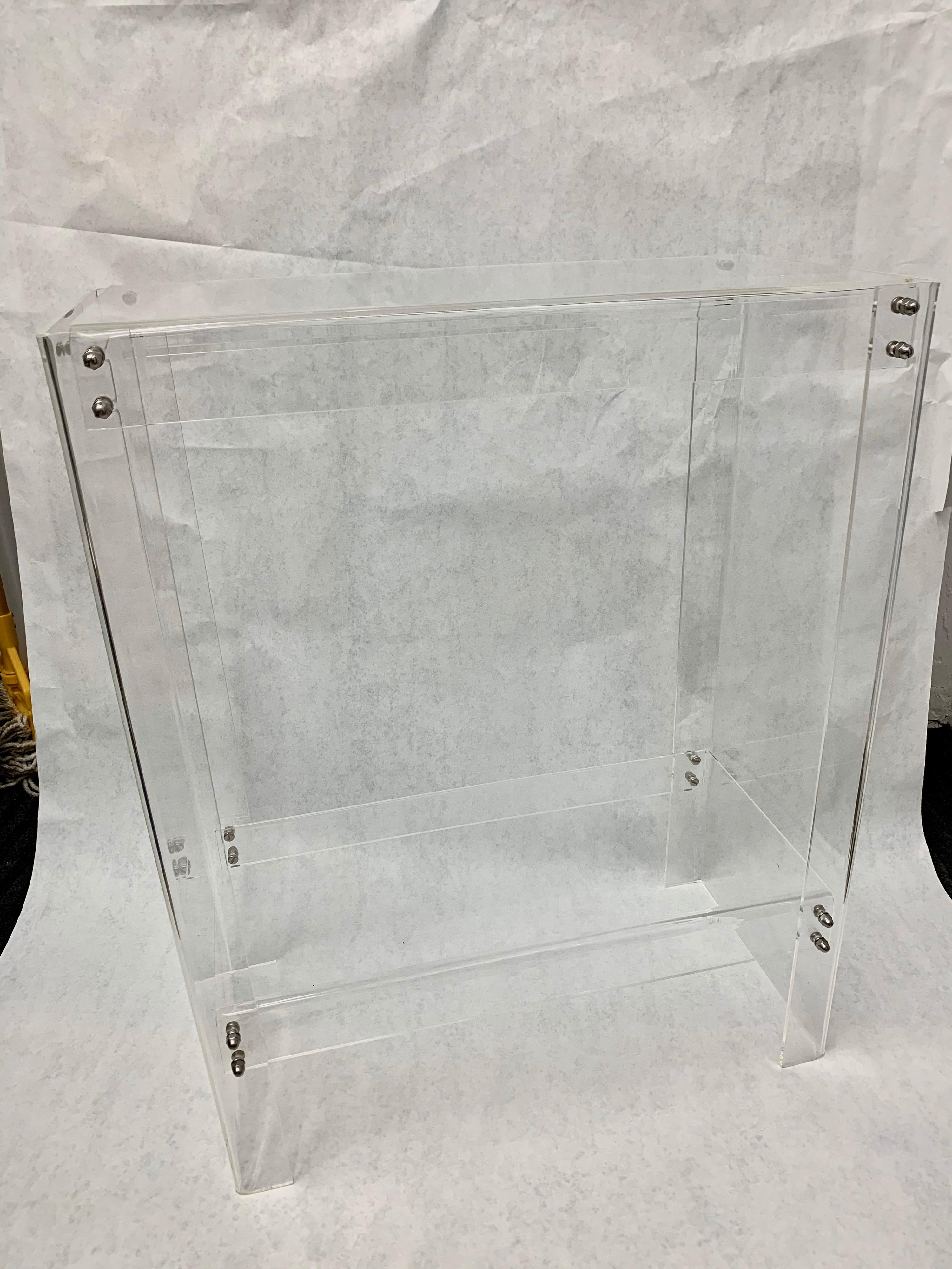 Vintage Two-Tiered Lucite Console Table For Sale 1