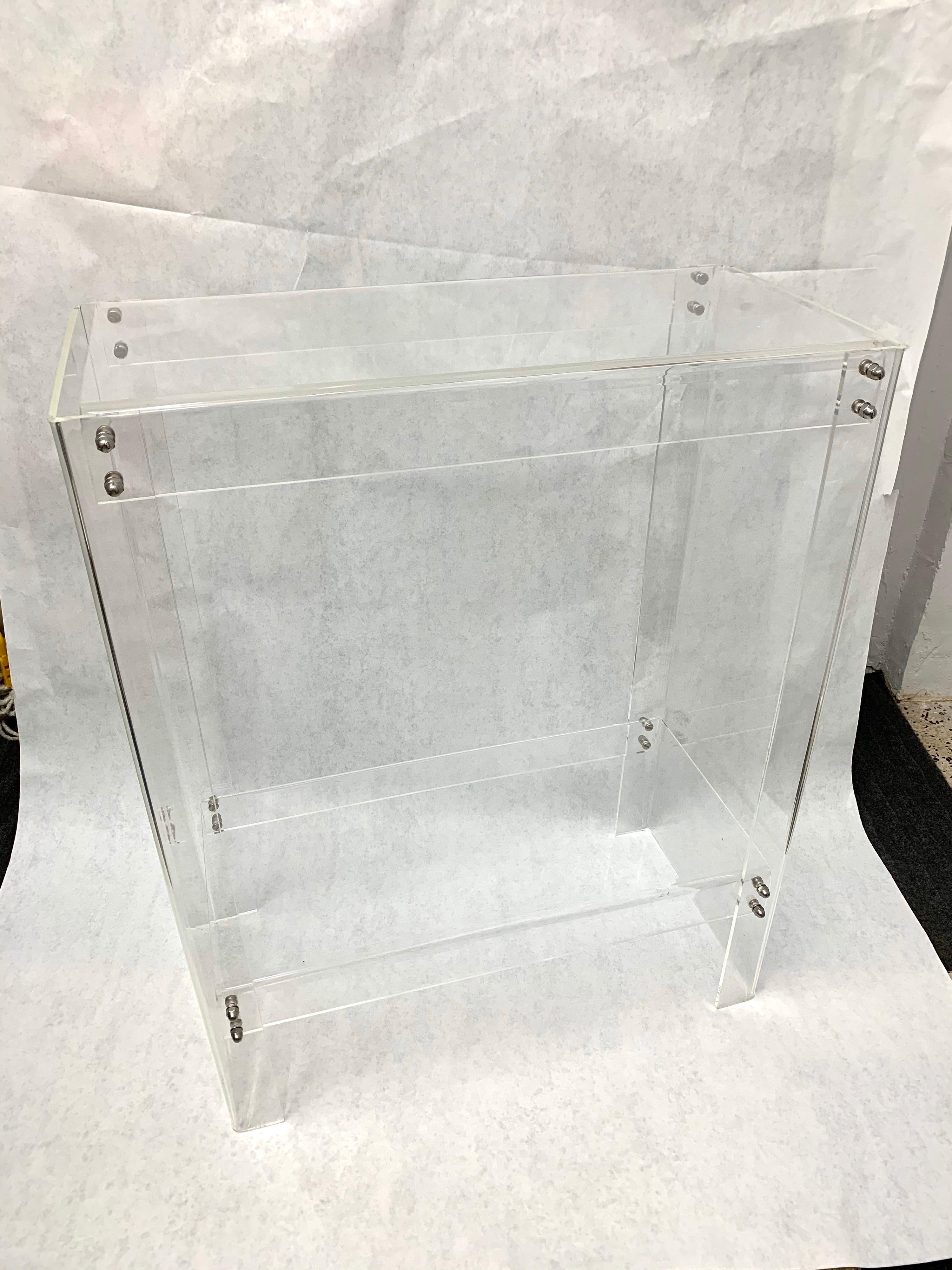 Vintage Two-Tiered Lucite Console Table For Sale 2