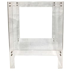 Retro Two-Tiered Lucite Console Table