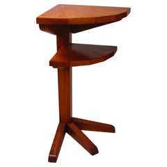 Tavolo angolare a due piani in Oak con gambe a raggiera uniche nel loro genere