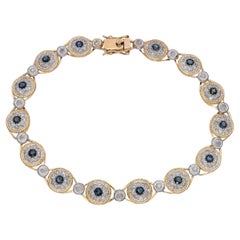 Pulseras de eslabones de zafiro