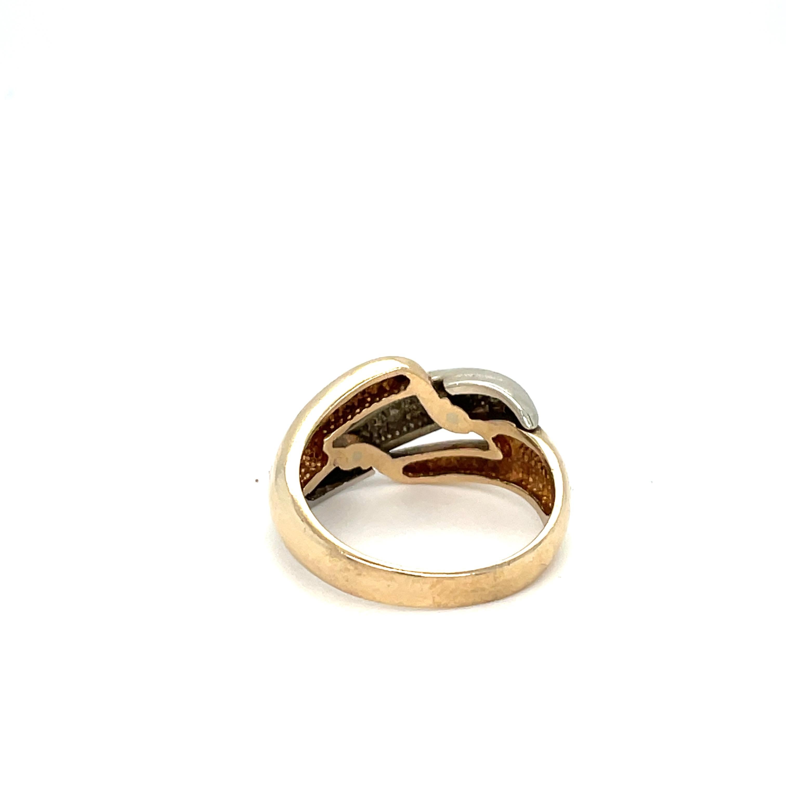 two tone knot ring