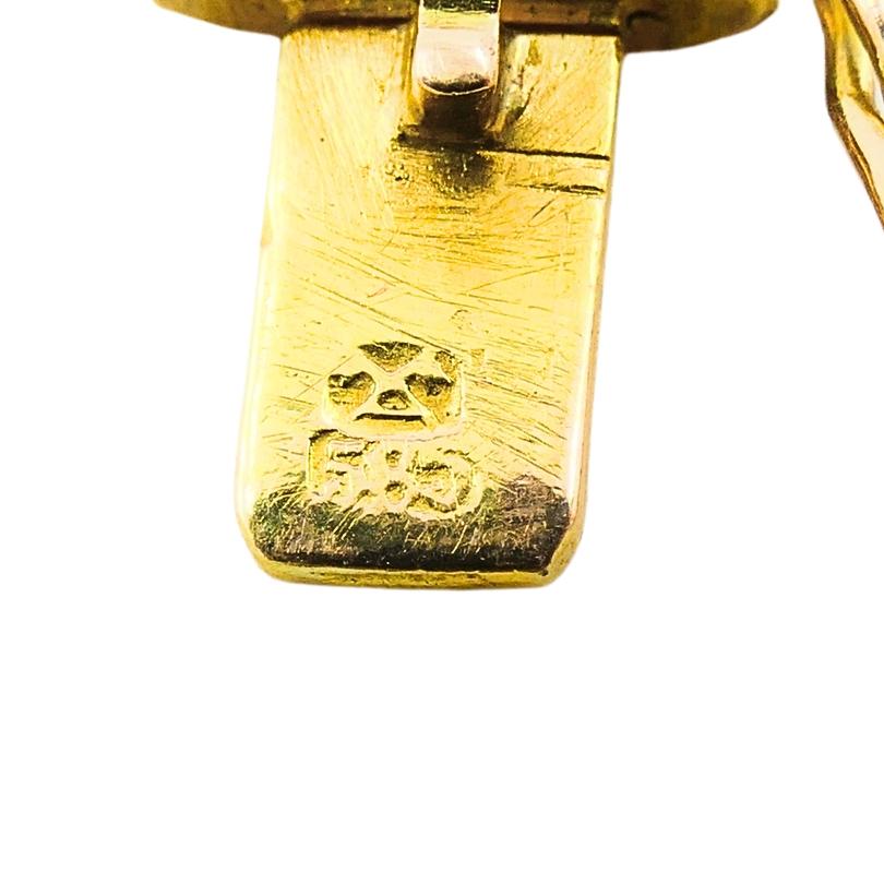 Vintage Two-Tone 14k Gold Link Bracelet For Sale 4