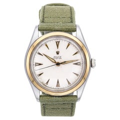 Vintage Two Tone 1948 Rolex Oyster Handwind Watch Ref 5058