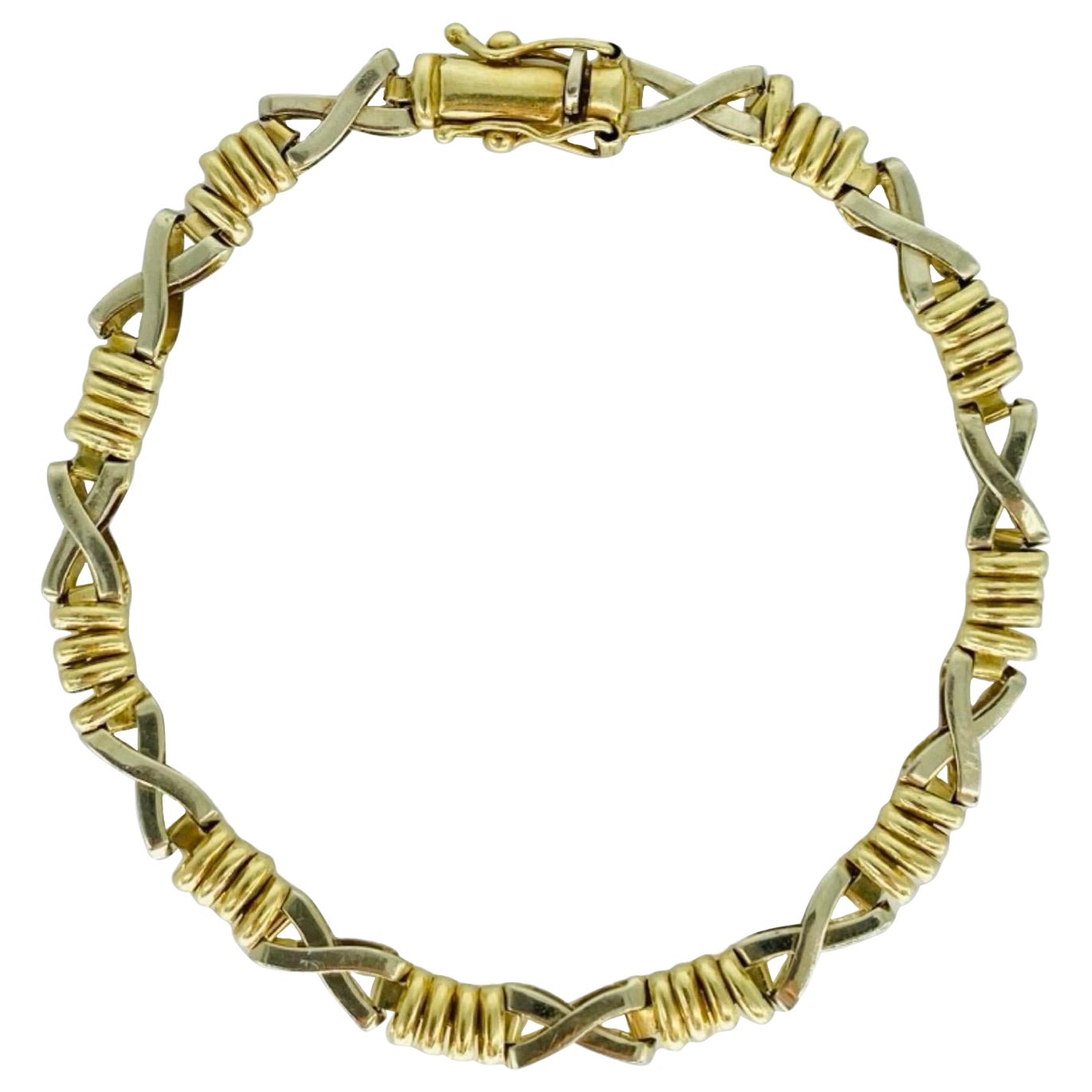 Pulsera vintage bicolor 5,5 mm X-Link Oro 14k