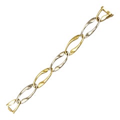 Vintage Two-Tone Gold Link Bracelet