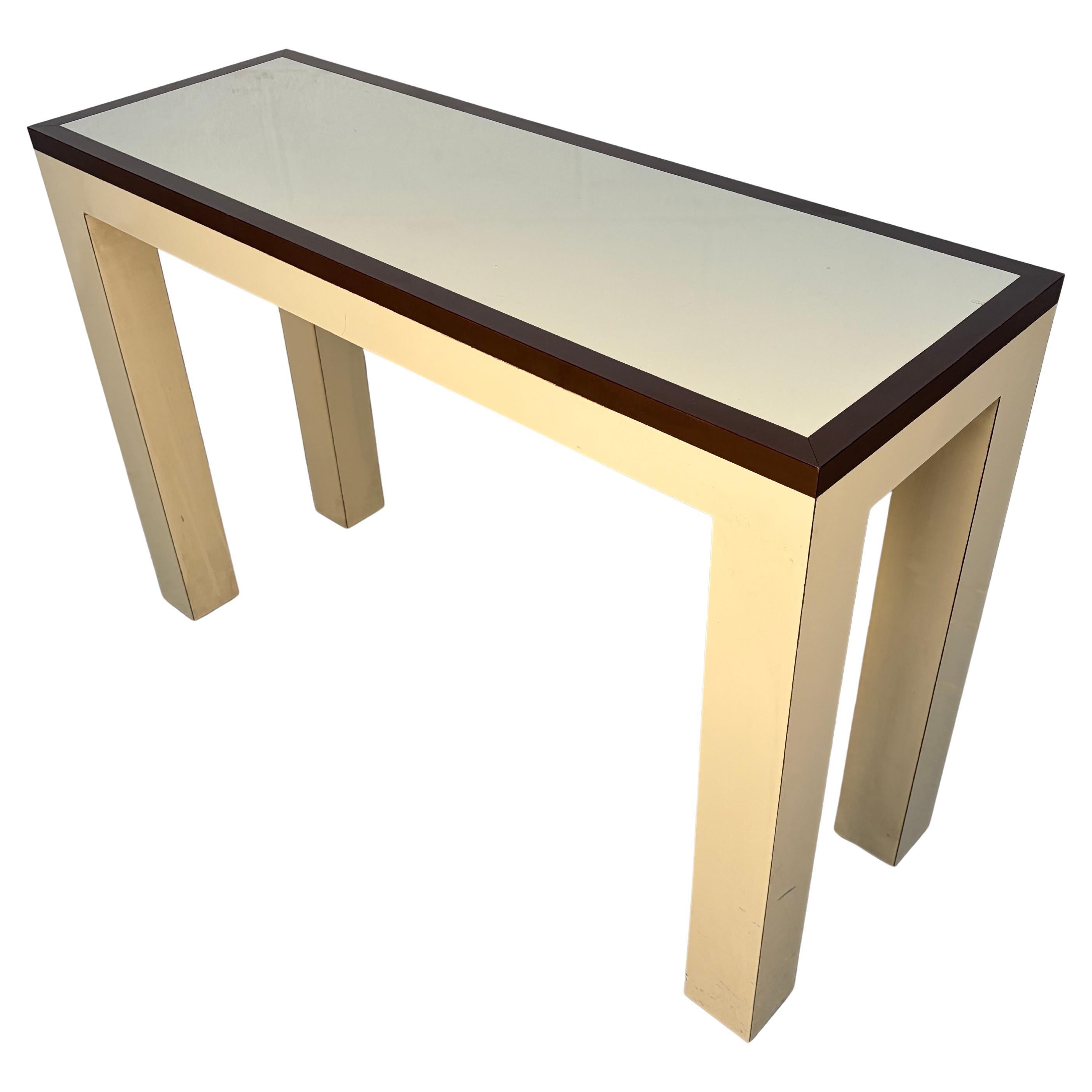 Vintage Two Tone Laminate Console Table For Sale