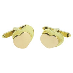Gemelli da polso a cuore d'amore bicolore vintage