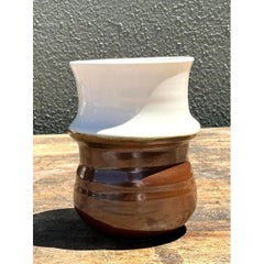 Jarrón Vintage Two Tone Original Studio Pottery