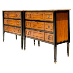Vintage Two-Tone Wood Dressers - Set of 2