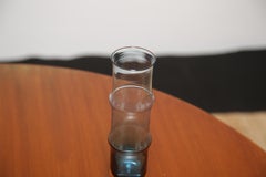 Vase vintage en bambou bleu bicolore par Bo Borgstrom pour Aseda Glasbruk, années 1960.