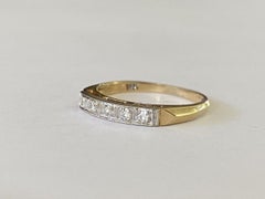 Zweifarbiges Vintage-Diamantband mit fünf Steinen