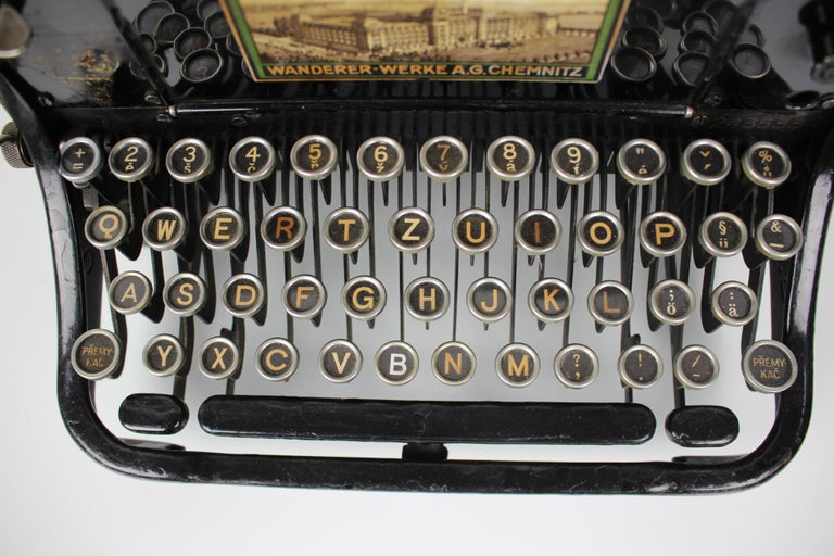 Vintage Typewriter Wanderer Continental, 1930's For Sale 2