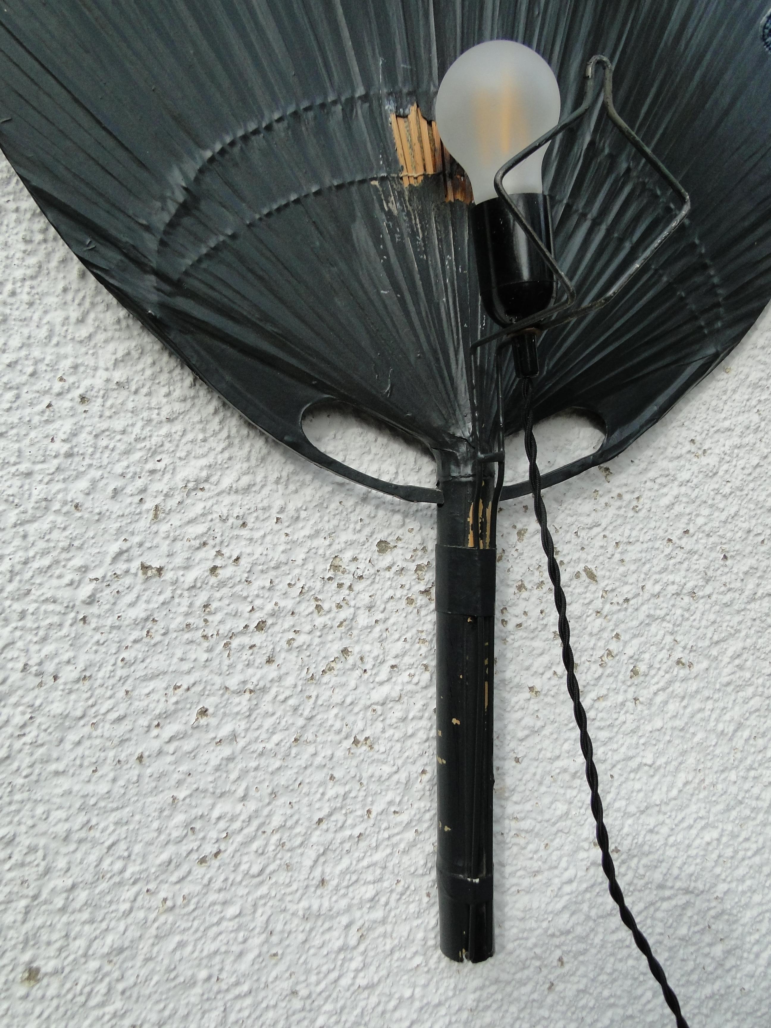 Vintage Uchiwa Ingo Maurer  Wall Lamp for M Design  Germany 70s For Sale 7
