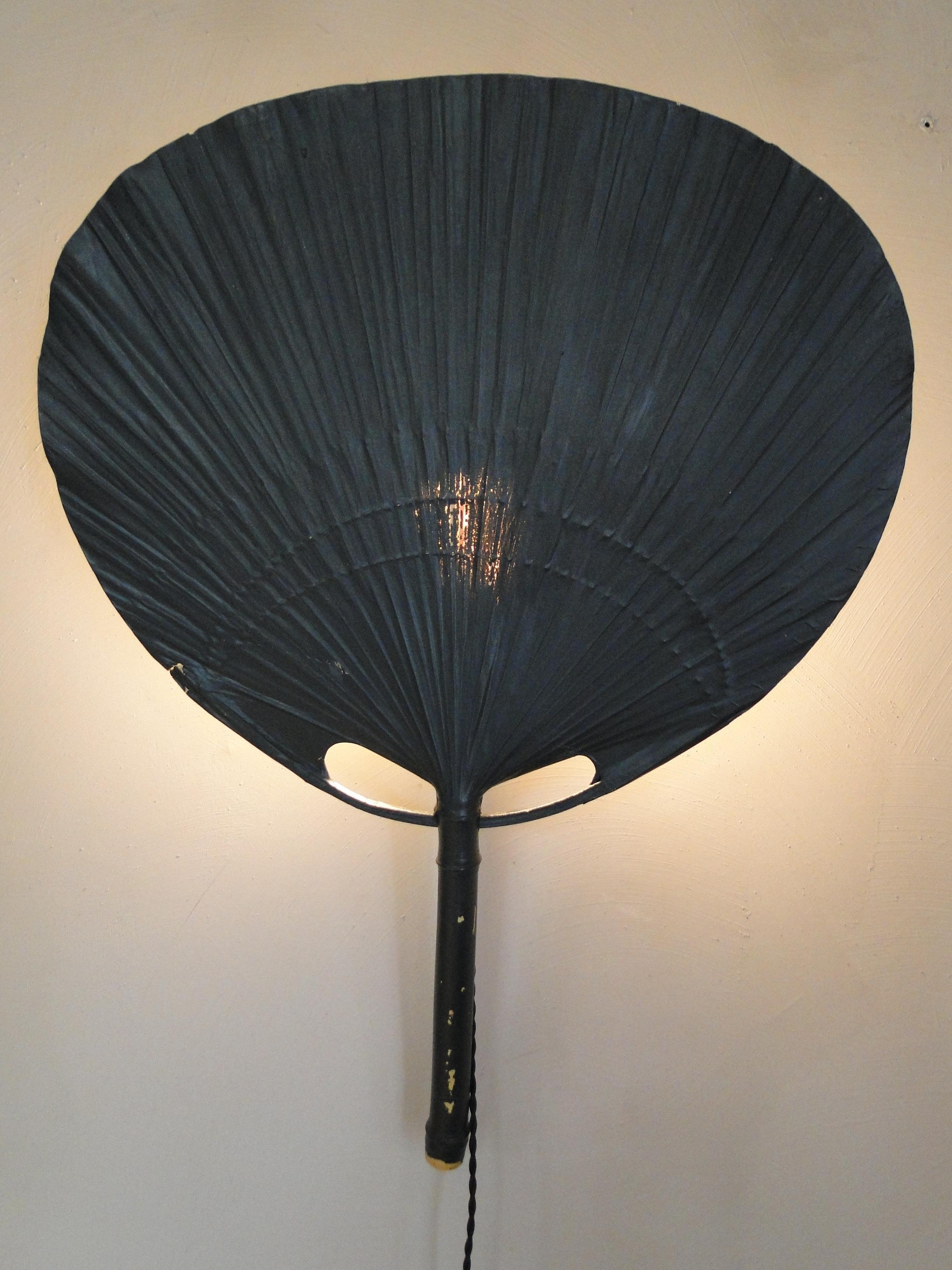 Mid-Century Modern Vintage Uchiwa Ingo Maurer  Wall Lamp for M Design  Germany 70s For Sale