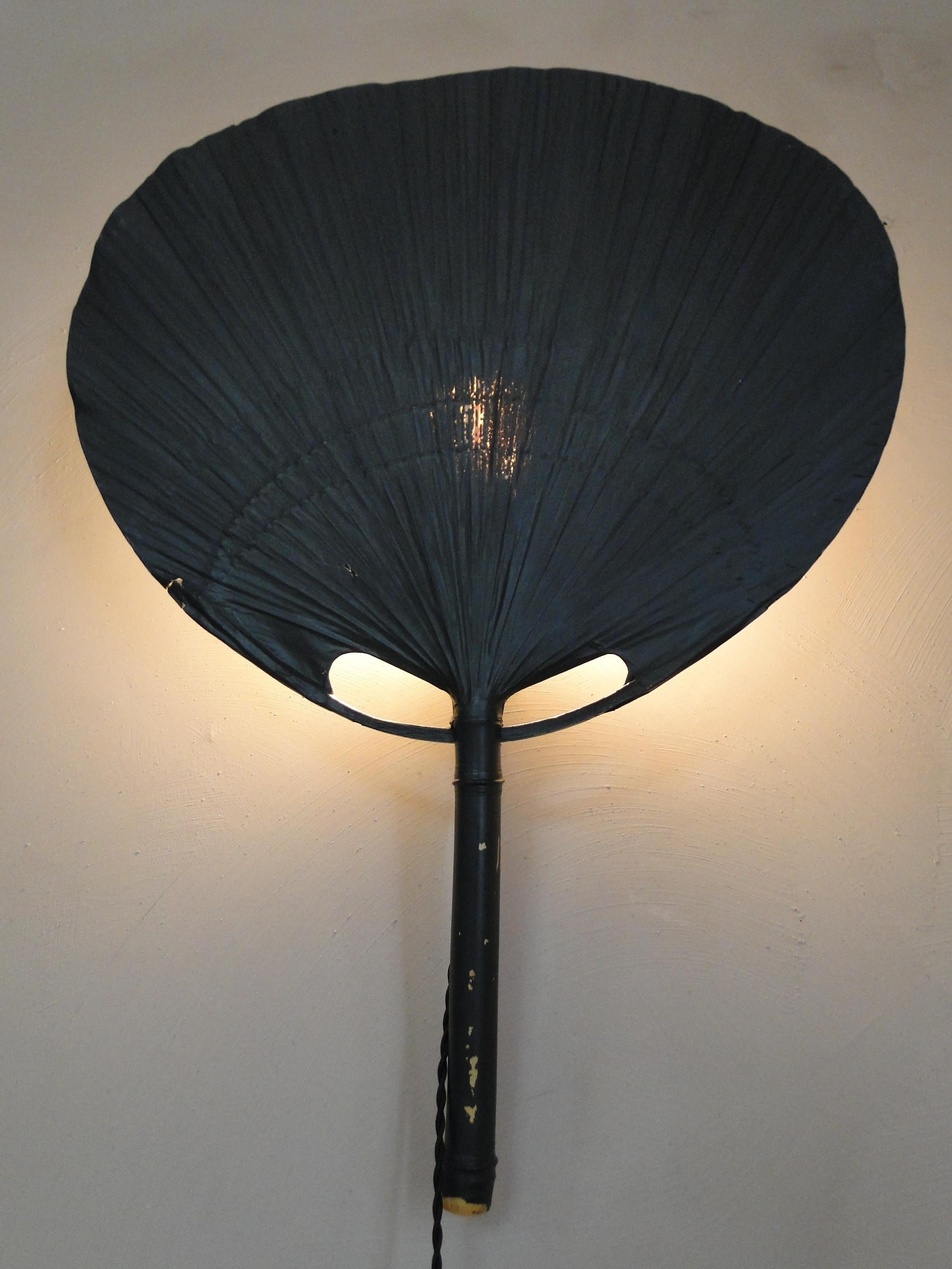 Vintage Uchiwa Ingo Maurer  Wall Lamp for M Design  Germany 70s For Sale 1