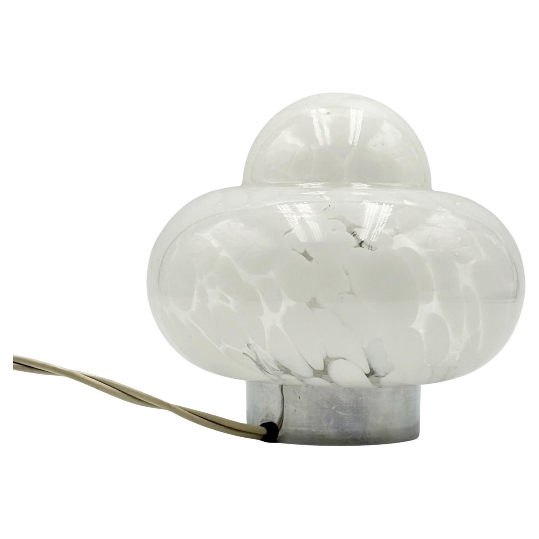 Vintage UFO Lamps with Hand-blown Glass Lampshade Made in Italy 1960s