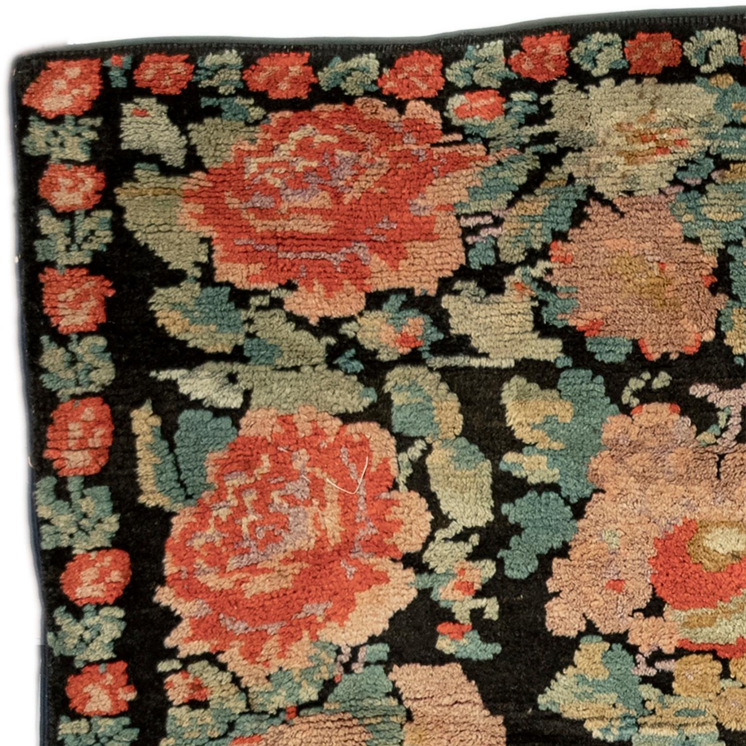 Vintage Ukrainian rug circa 1900

Handwoven, high pile.