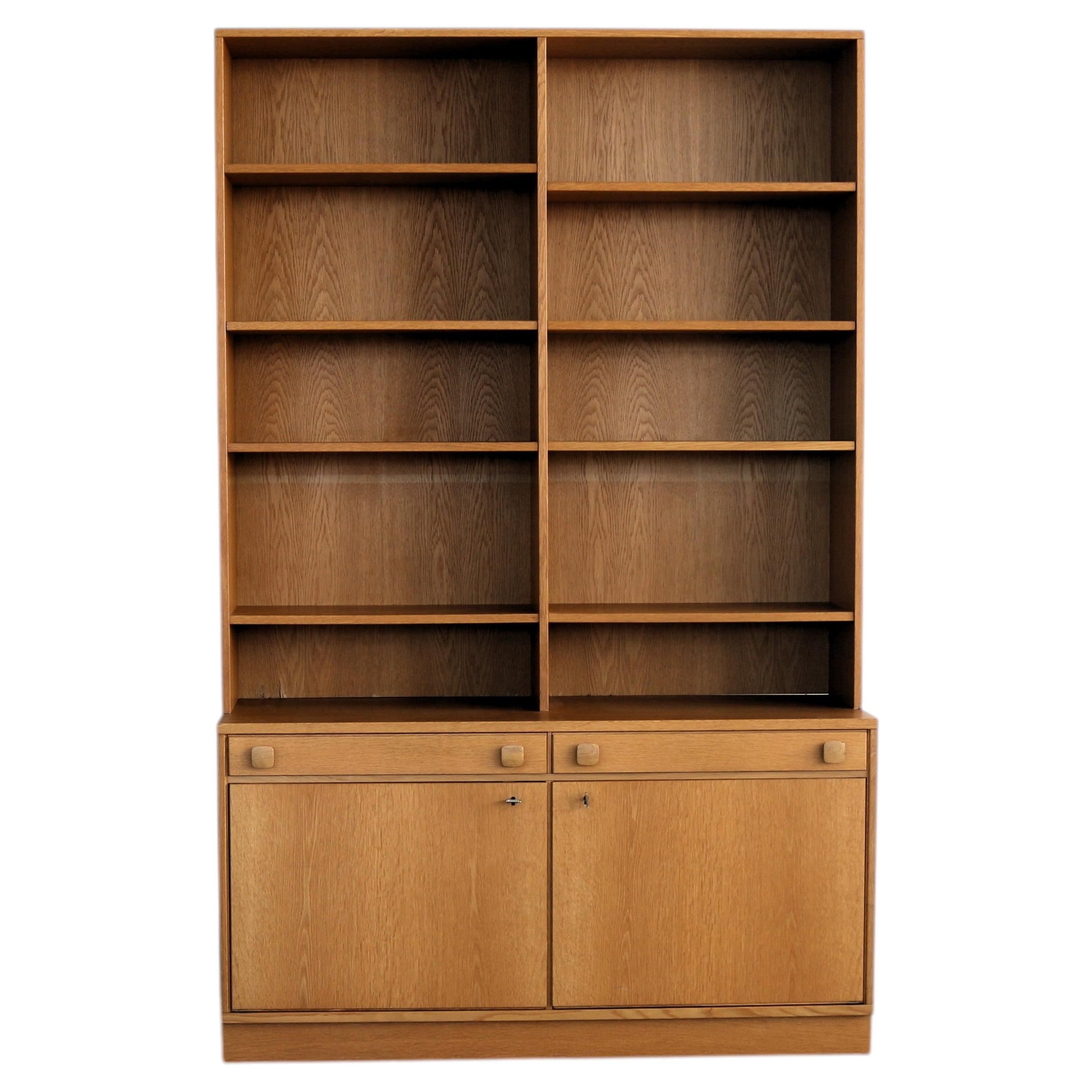 Vintage Ulferts Bookcase, Oak Wood, Swedish Design, 1960s
