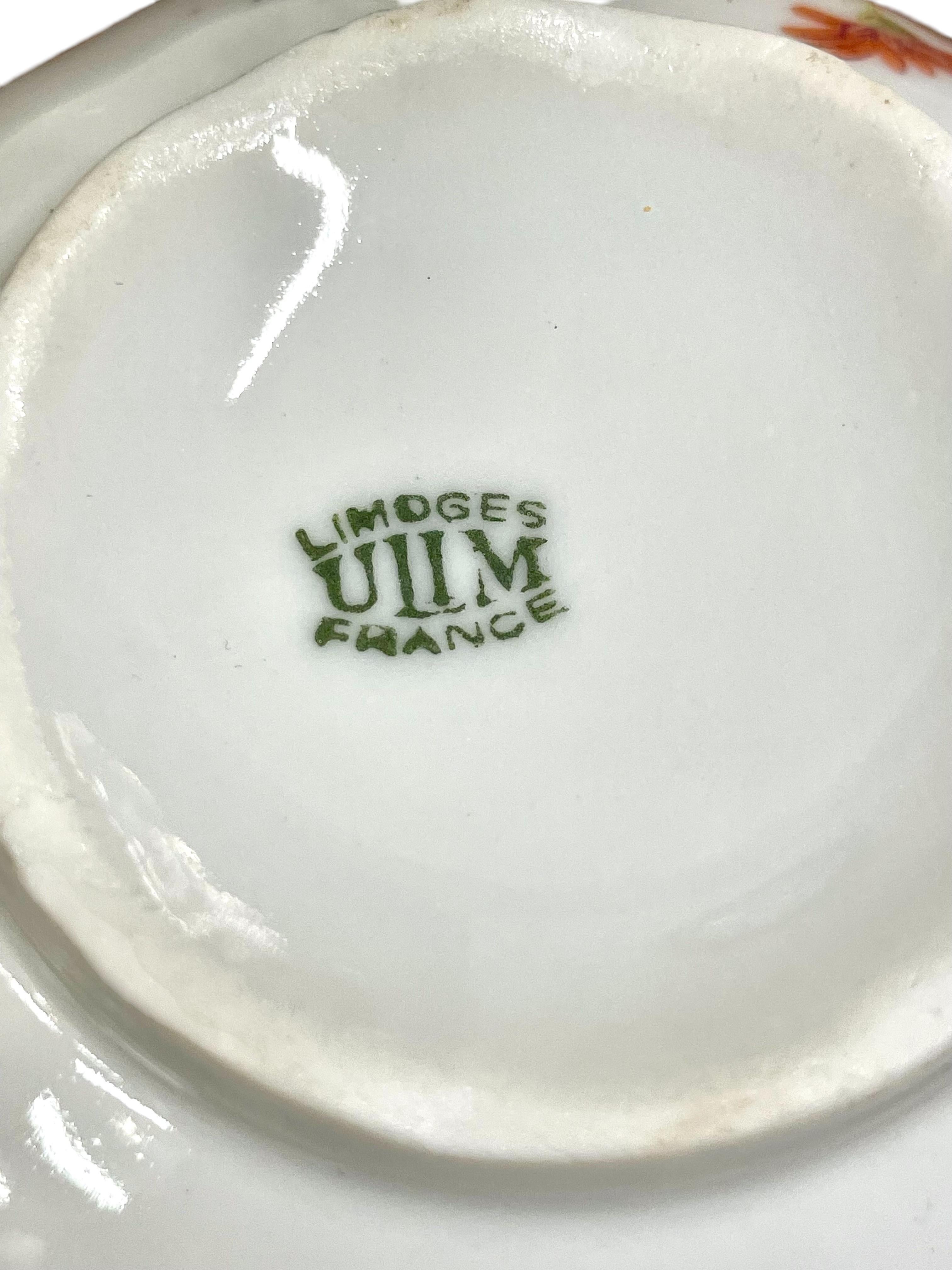 Juego de té y café de porcelana vintage ULIM Limoges - 41 piezas en Bueno estado para la venta en LA CIOTAT, FR