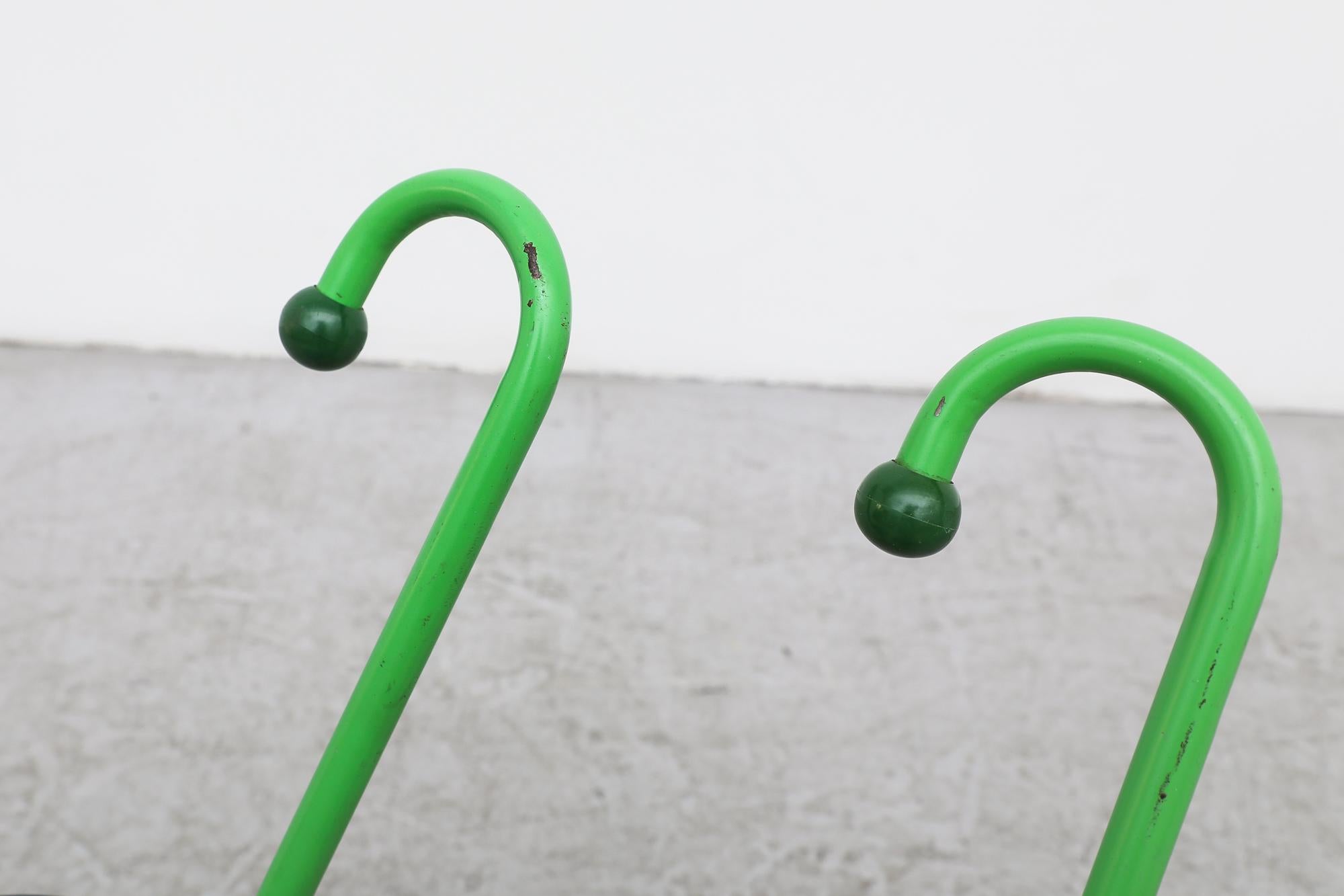Grüne klappbare Vintage-Schilfrohrstühle „Ulisse“ von Ivan Loss für Pompis im Angebot 6