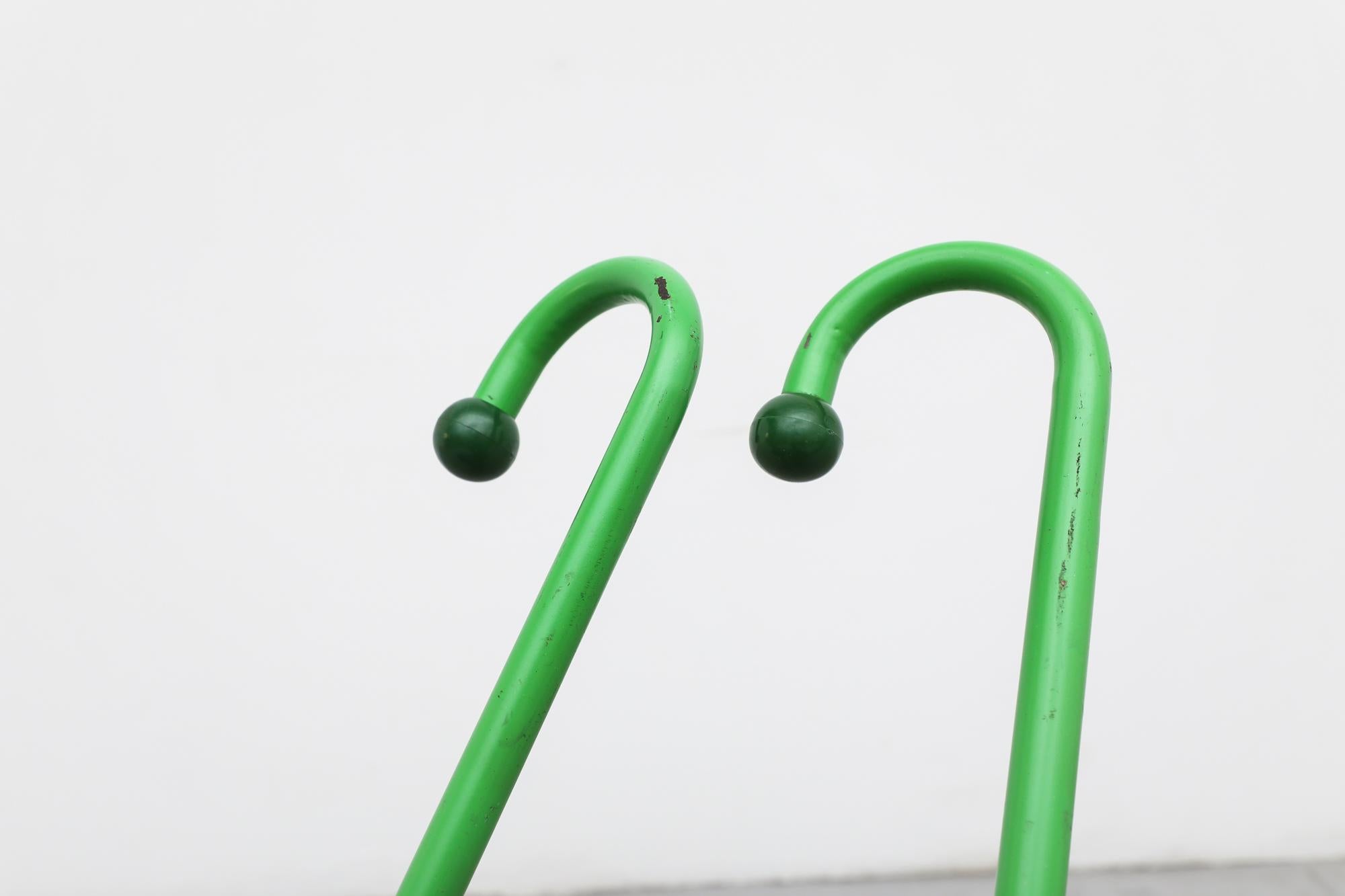 Grüne klappbare Vintage-Schilfrohrstühle „Ulisse“ von Ivan Loss für Pompis im Angebot 7