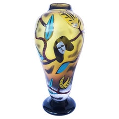Vintage Ulrica Hydman Vallien Kosta Boda Art Glass Vase, 5/5 Limited Edition