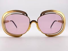Vintage Ultra Rare Christian Dior Gold Sunglasses Made in Austria 1970's